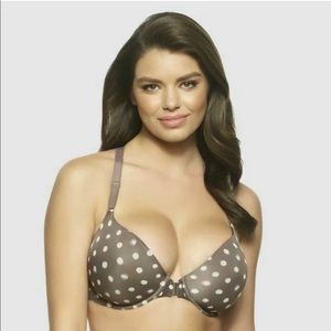 Paramour by Felina Abbie Front Close T-Back Bra Lace Contour Seamless/ 34D/34C.